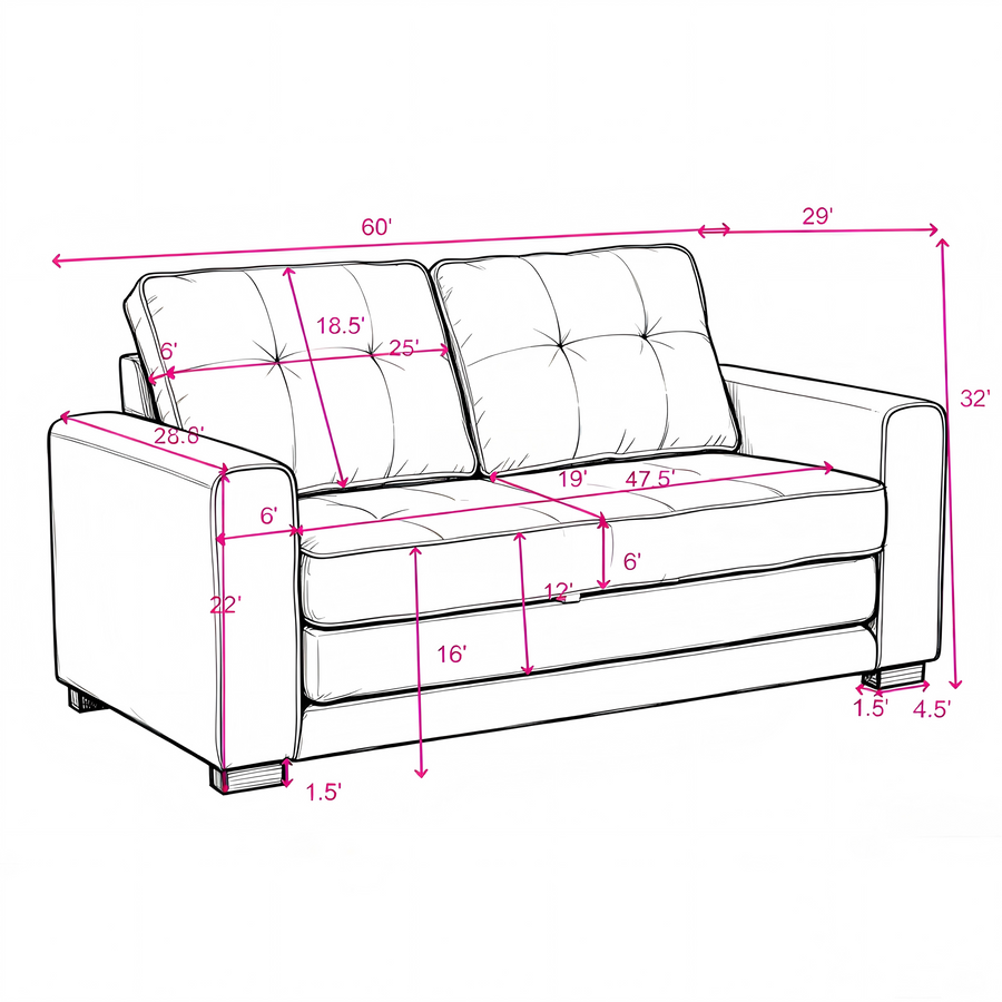 Loveseat Sofa cum Bed Beige Light Gray Light Brown