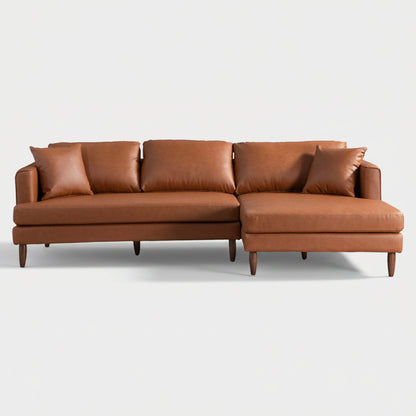 Gold Blake Mid-Century Modern Sectional Sofa
