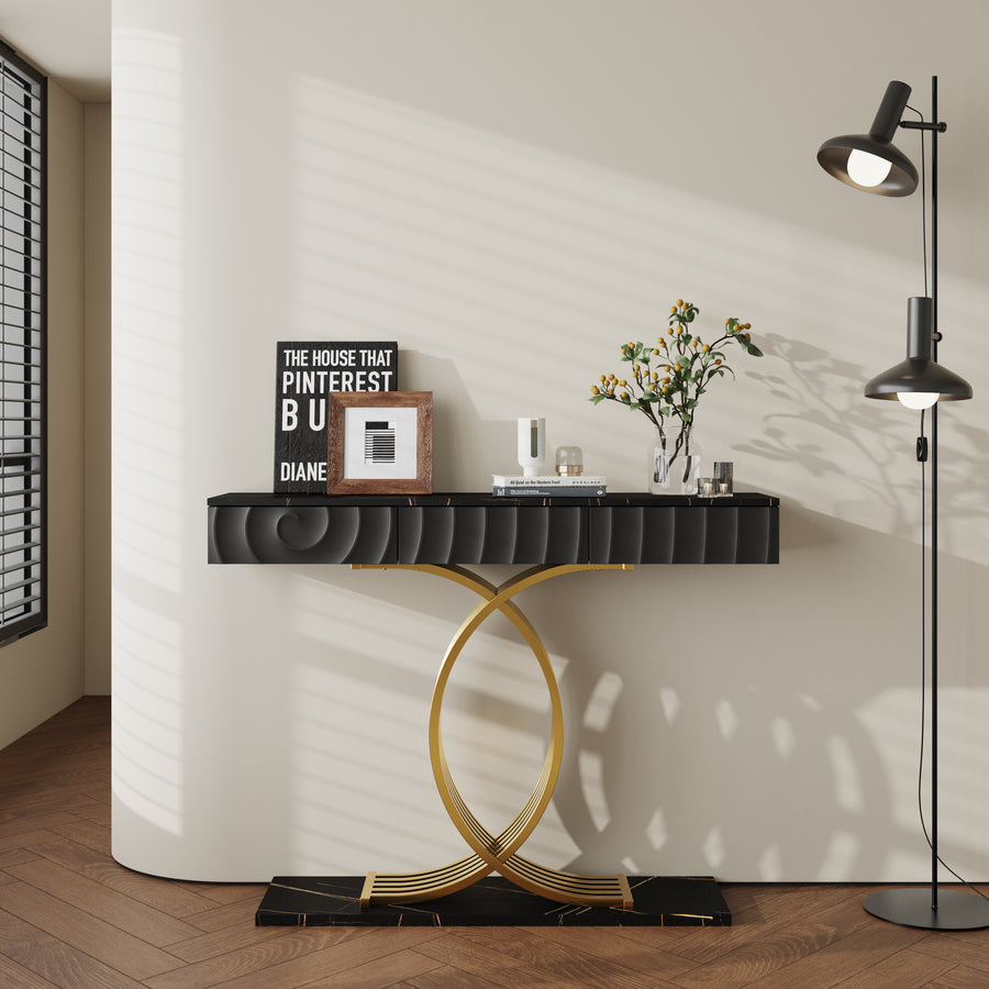 Black Gold Side Table