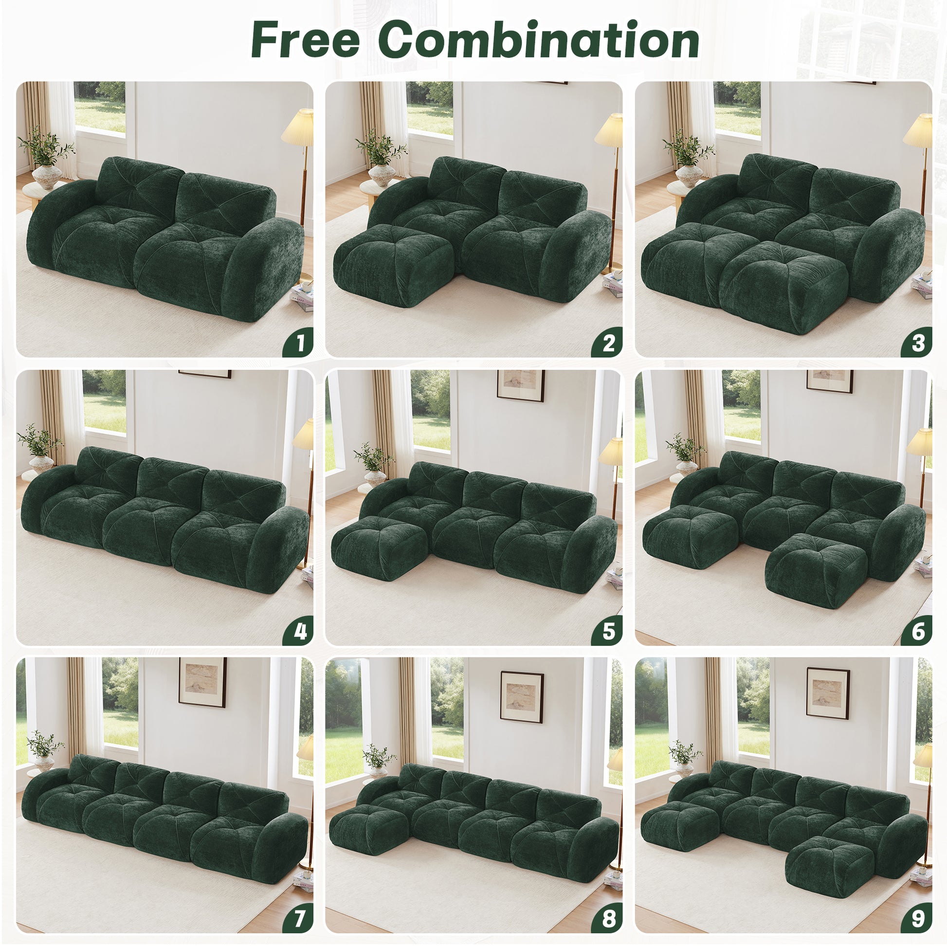 Green Modular Sofa