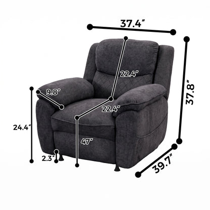 1 seater 6 seater dark gray power recliner sofa