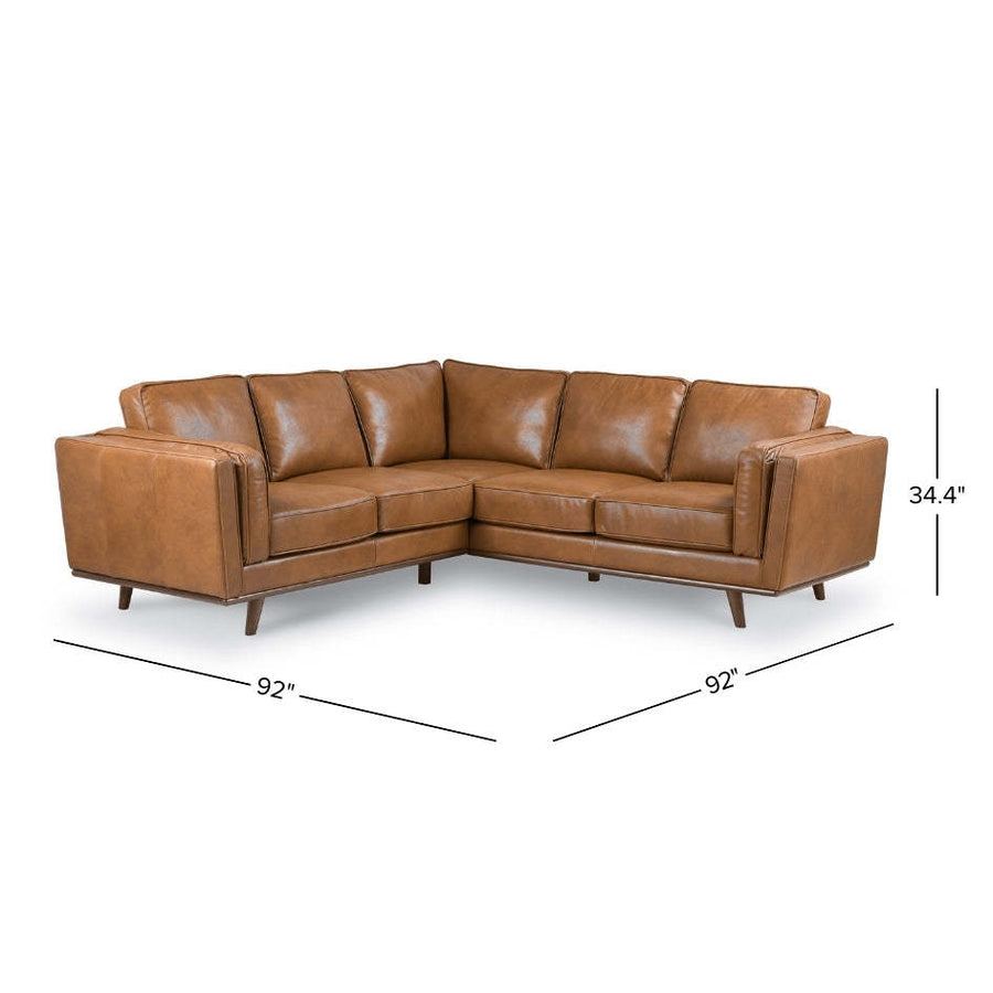 Ferra Tan Leather Corner Sofa